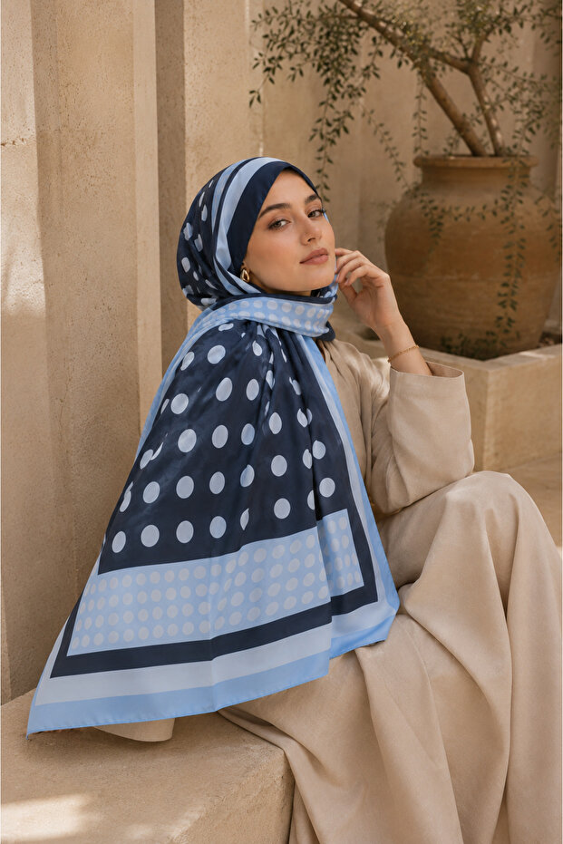 Polka Dot Shawl Series Baby Blue