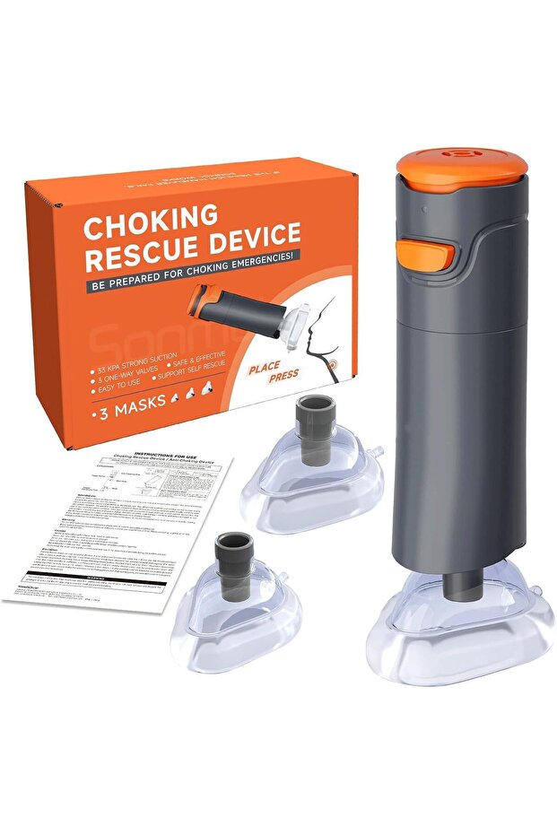 Portable Manual Vacuum Kit – 3 Reusable Masks – Household Essential- Home & Travel Use