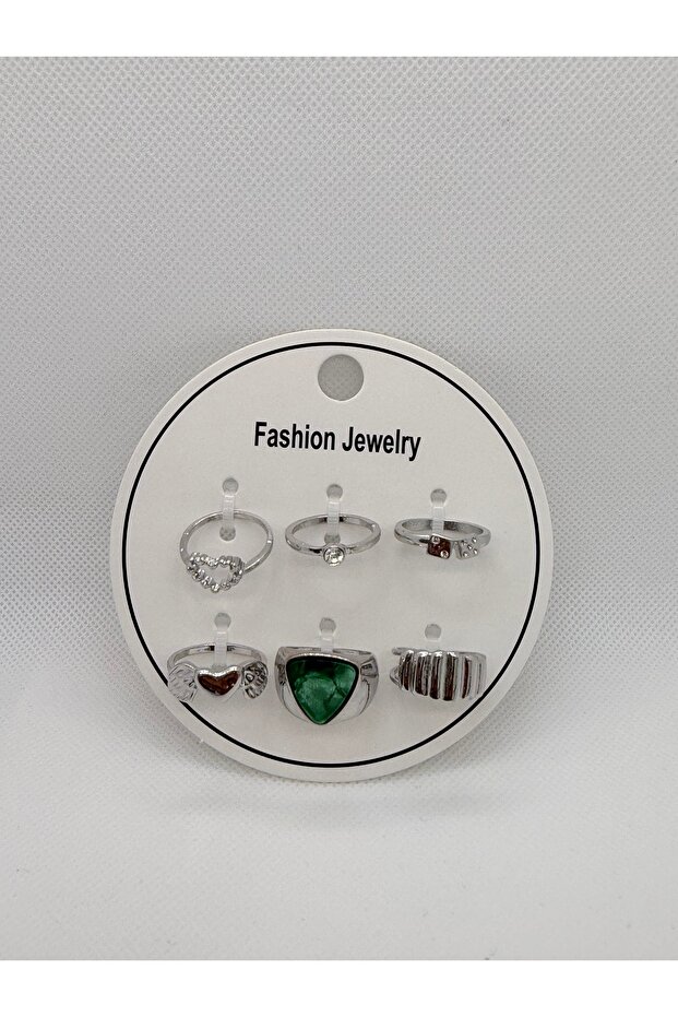Mixed figure variable model 6-piece adjustable size and joint combination ring set
