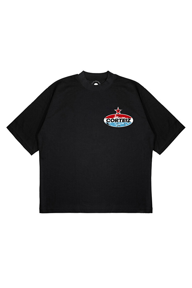 Unisex Oversize Corteiz Motors Printed Boxy Fit Thick Fabric (240Gsm) T-Shirt