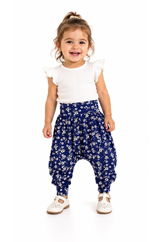 Girl's Shalwar Trousers 1-5 Years Old Cotton Patterned Seasonal Comfortable Cut