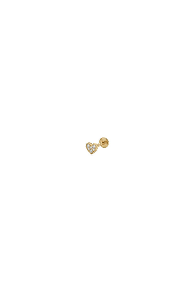 14 Ayar Altın Heart Piercing
