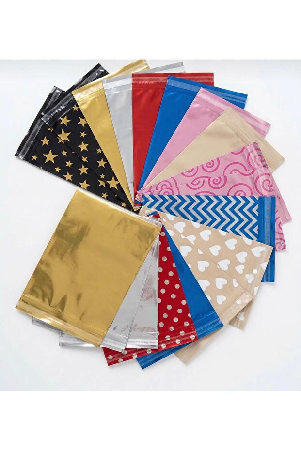 Self Adhesive Metallized Gift Package Bag 15X25 cm 100 Pcs