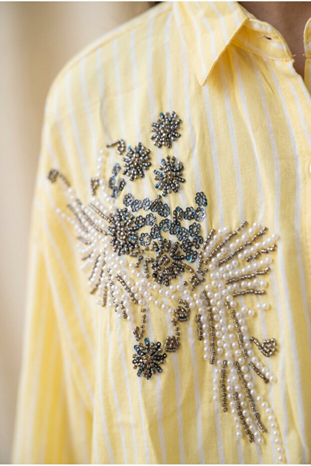 Women's Special Design Embroidered Oversize Shirt Tunic