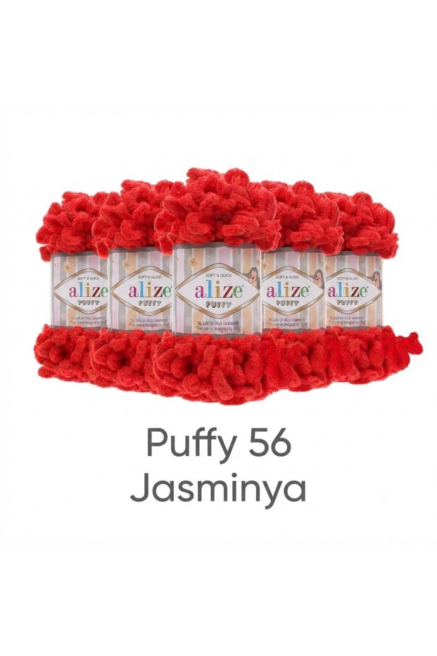 Pack of 5 Puffy No 56 Hand Knitting Yarn Without Needle Slippers Blanket Scarf Cardigan Mat Bag Hobby
