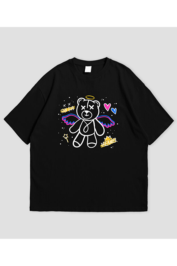 Angel Bear Printed Unisex Oversize T-Shirt