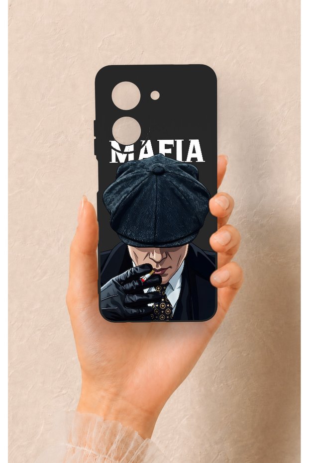 Redmi A5 Compatible Mafia Patterned Silicone Case