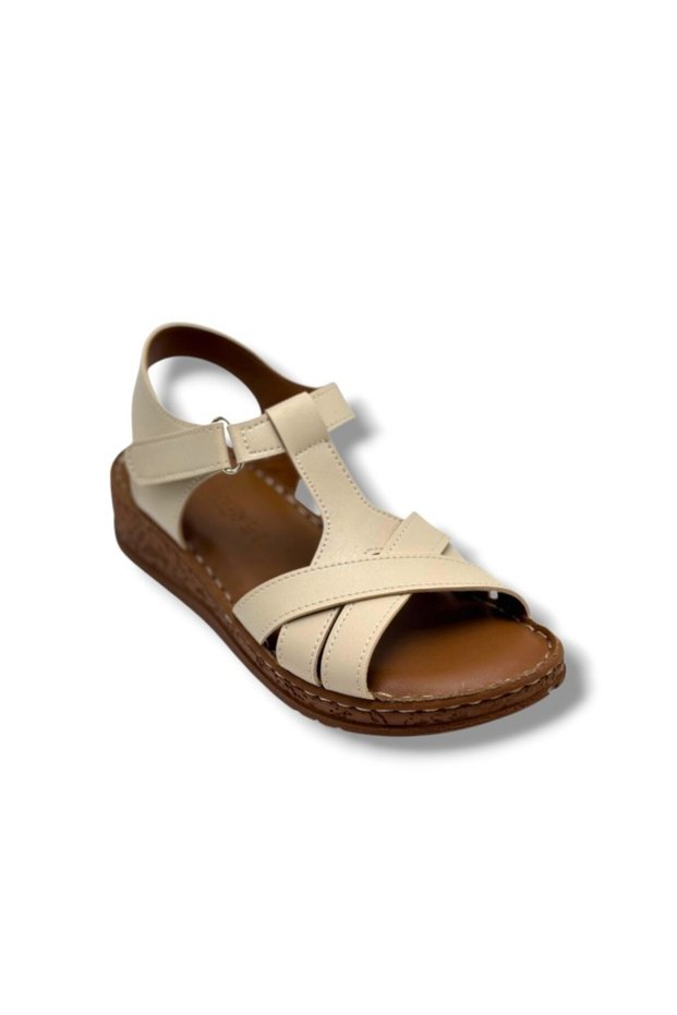 Caprito Sd011-26 Skin Cross Strap Anatomical Padded Sole Women's Sandals