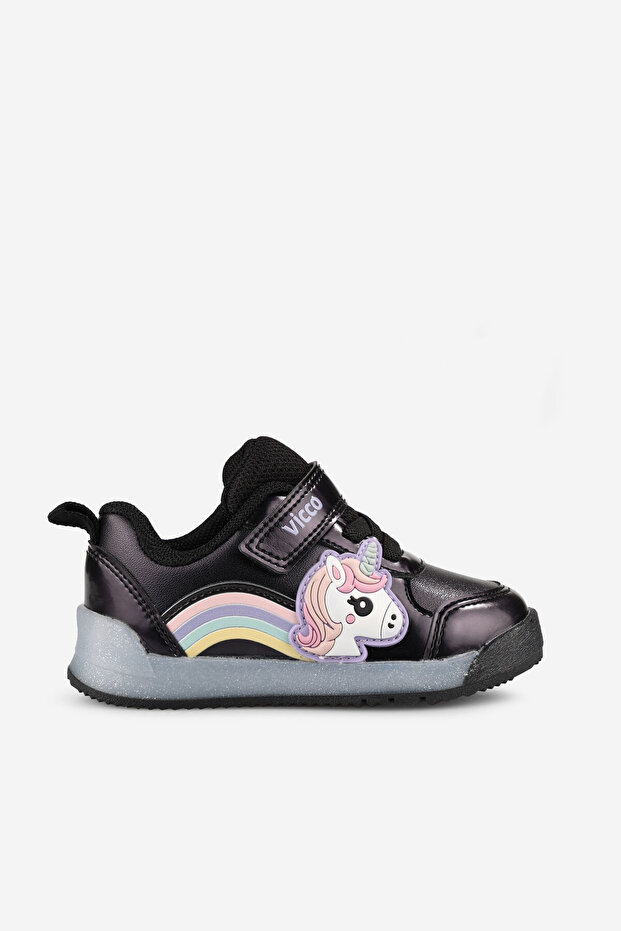 Nika Girls Preschool Black Sneaker