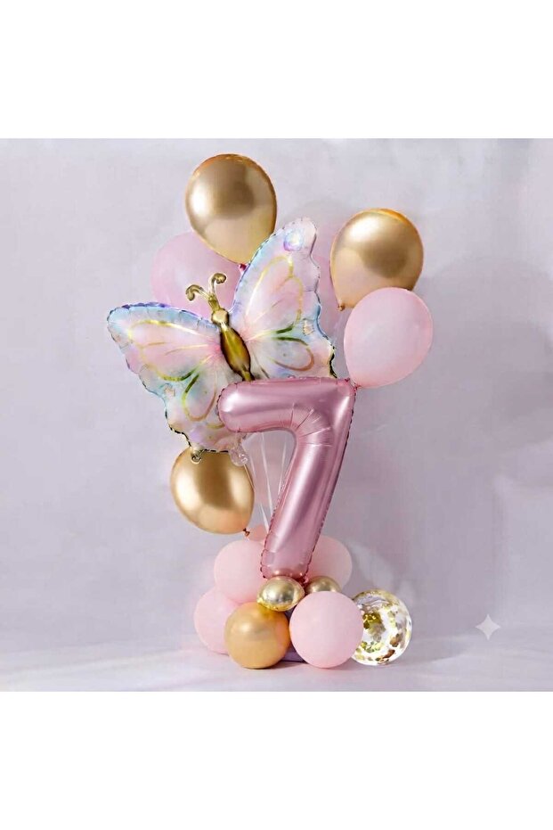 Butterfly Themed Birthday Party Age Celebration Set