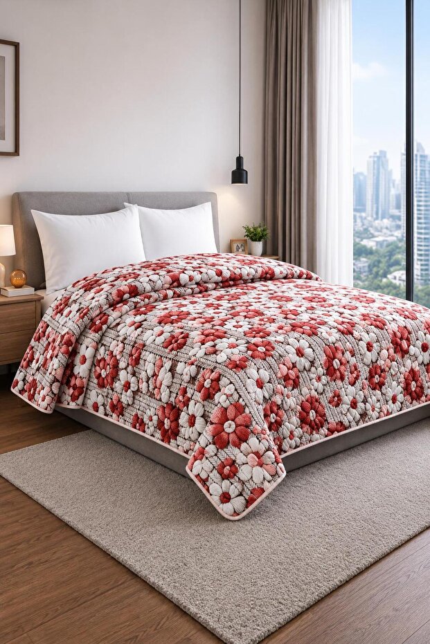 Bedspread | Multi-Purpose | 100% Polyester | Sensitive Keys | Printed | Luxury - Premium | 200cm X 220cm