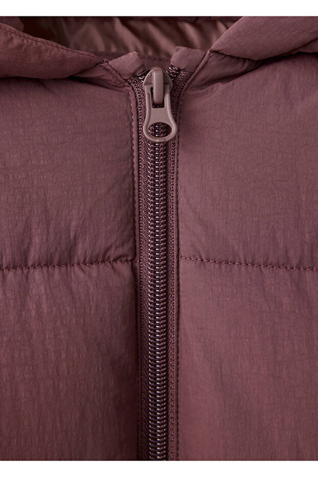 Kapüşonlu kapitone anorak - 3