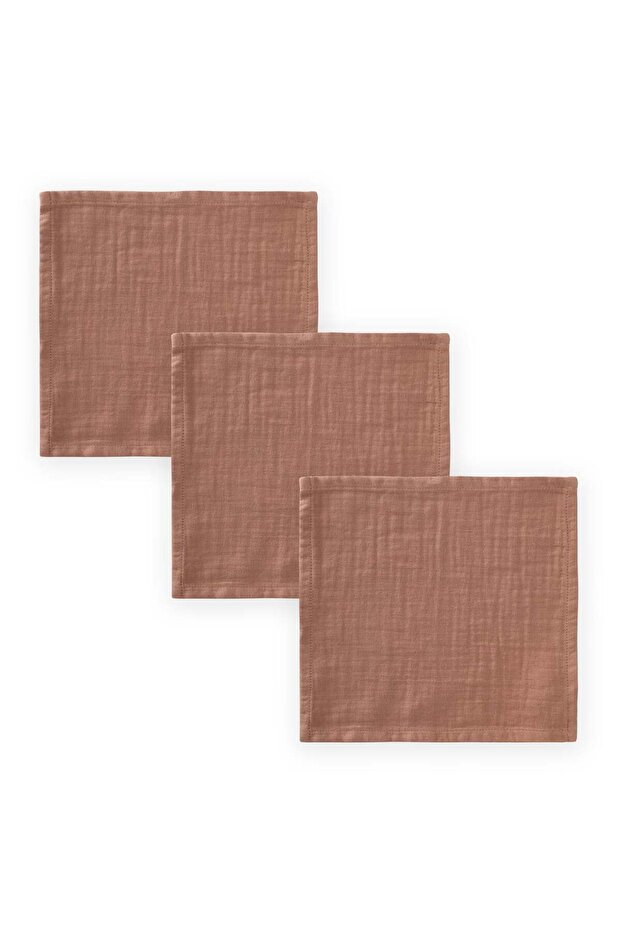 Organic Muslin Triple Mouth Cloth Brown