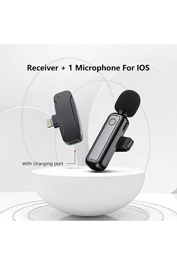 1in1 For IOS COOLCOLD Wireless Lavalier Microphone Intelligent Noise Reduction for iPhone Android wi