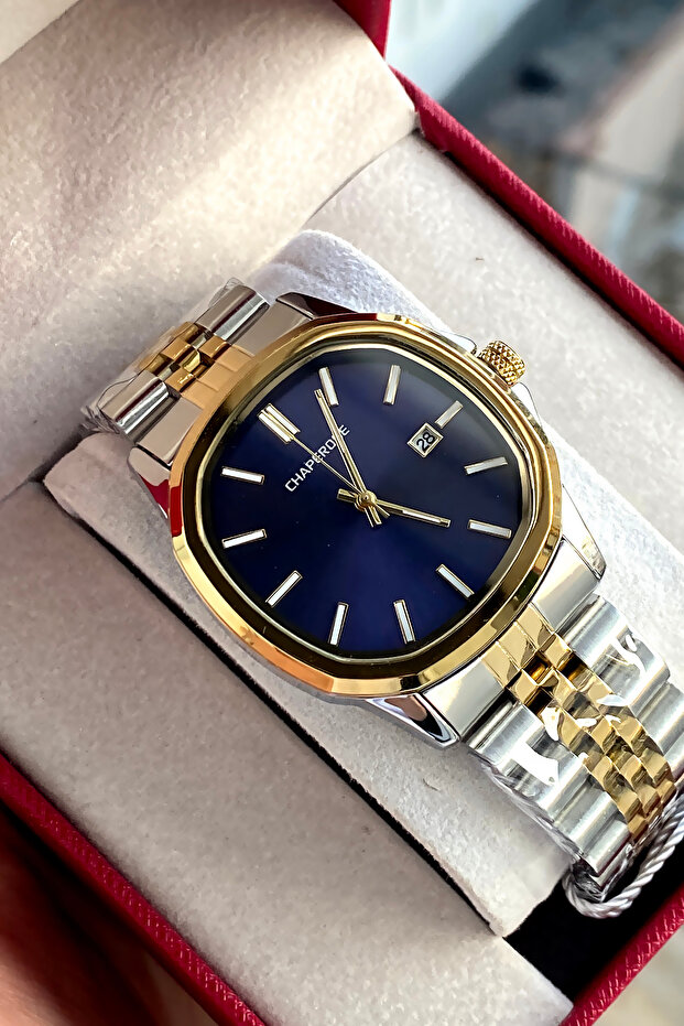 Original men's quartz wristwatch - waterproof stainless steel band