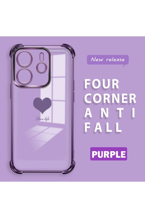 Xiaomi Redmi Note 14 4g Compatible Transparent Back Four-Corner Reinforced Impact Protection Silicone Case