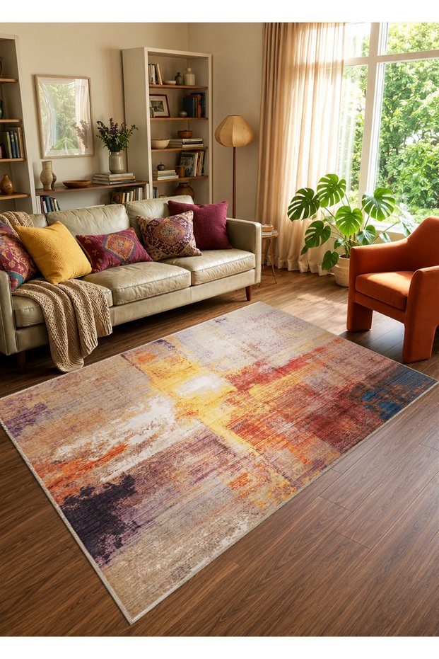 Sdt Mixed Patterned Modern Woven Base Decorative Carpet Sdtamour4045