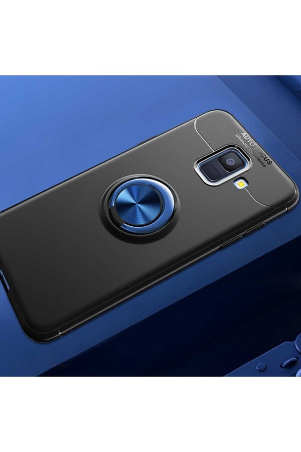 Compatible Case for Samsung Galaxy J6 Silicone Ravel Cover with Rotatable Ring Stand