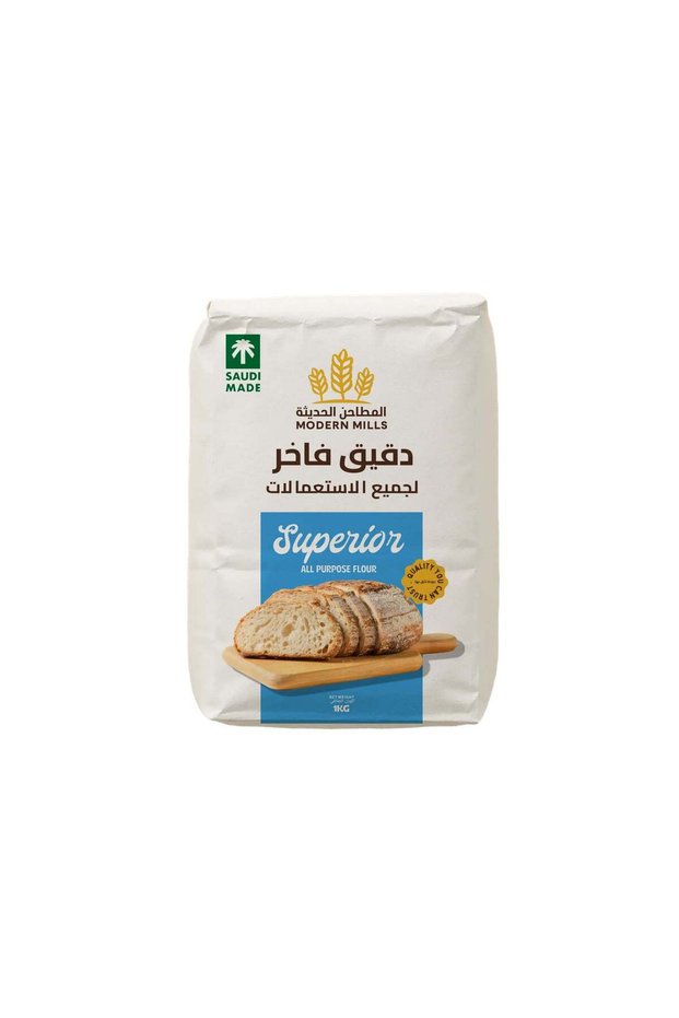 دقيق فاخر لجميع الاستعمالات من المطاحن الحديثة 1 كجم