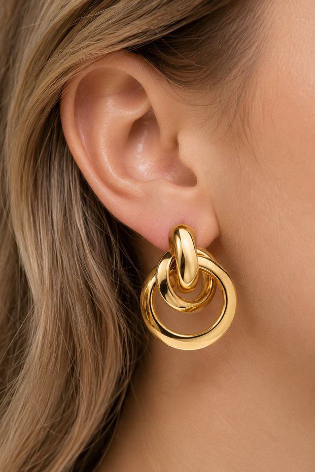 Women's Spiral Vintage Nested Earrings