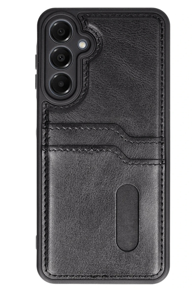 Aconcept Galaxy A35 5g Case Sara Leather Case with Business Card Holder (112627) - Black