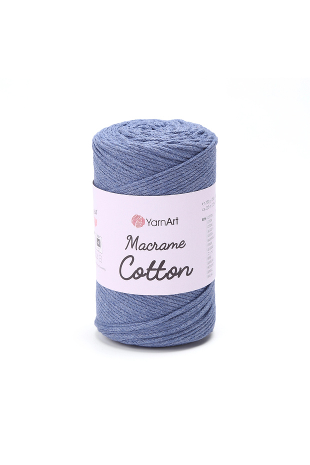 Macrame Cotton Denim Blue Macrame Thread 761