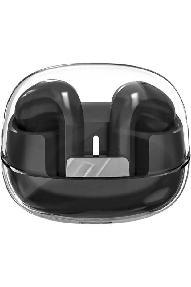 True Wireless Earbuds Bluetooth 5.3 – Stereo Sound Earphones with Charging Case, Smart Noise Cancelling Mic & Touch Control (Black)
