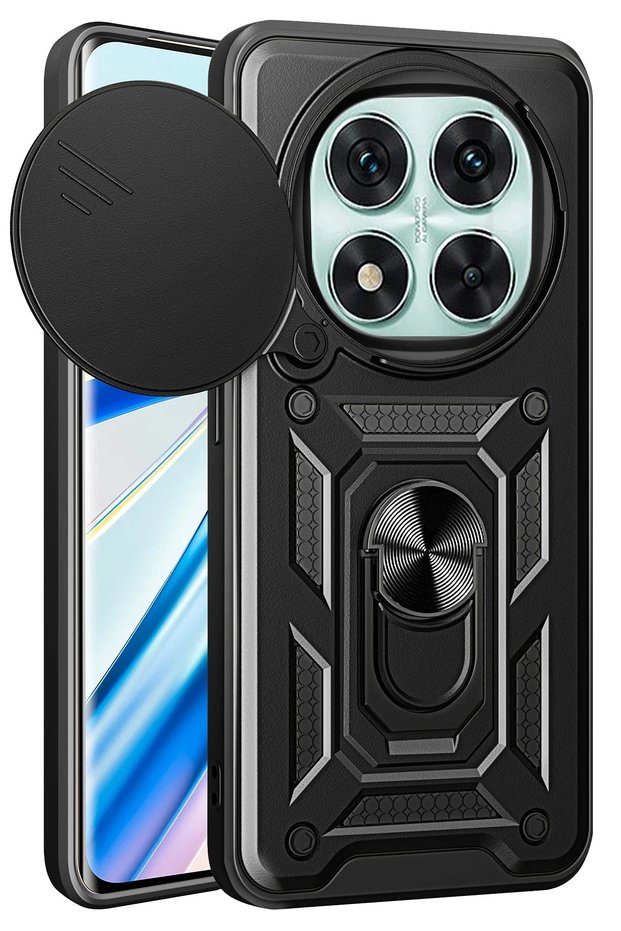 Ilkestor Redmi Note 14 Pro 4g Case Pars Lens Ringed Silicone (203702) - Black
