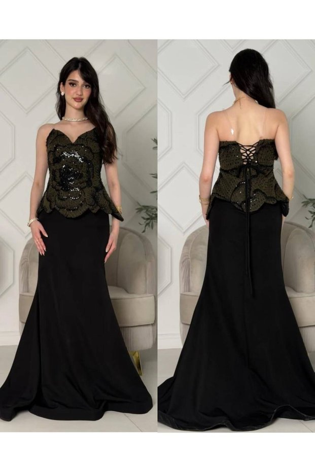 فستان سهرة "الزهرة الكورسيه" (Floral Corset Gown)