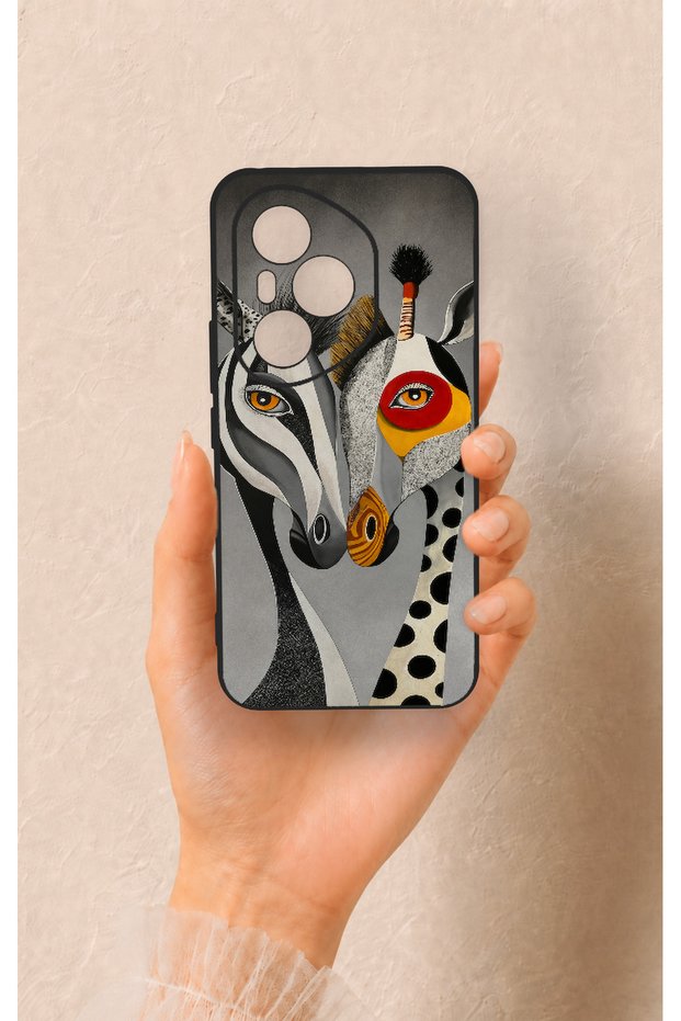 Honor 400 Pro Compatible Zebra and Giraffe Patterned Silicone Case
