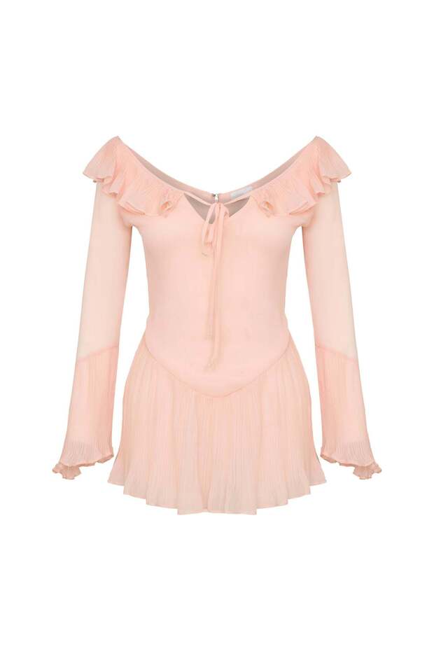 Ventica Pleated Mini Dress Puppy Mouth