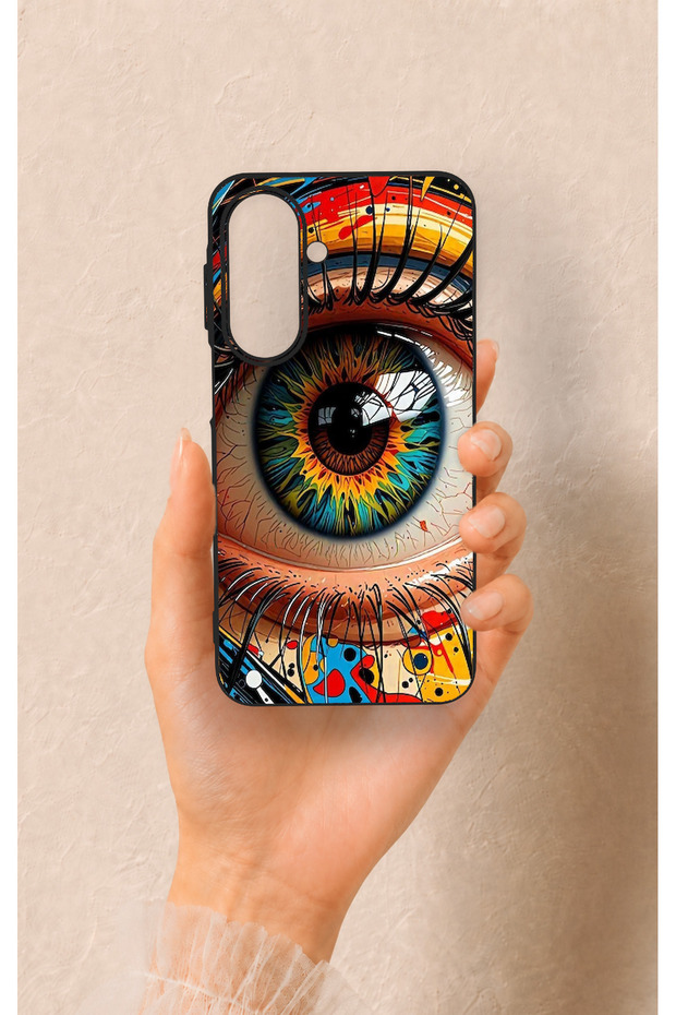 Samsung A27 Compatible Colorful Eye-Pop Patterned Silicone Case