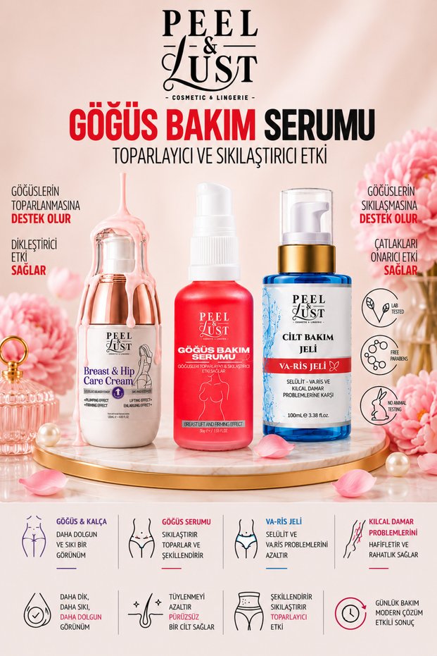 Hip Care Cream, Breast Firming Serum, Varis Gel
