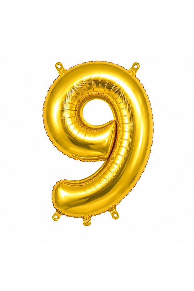 Can Süs Gold Foil Balloon Number-9
