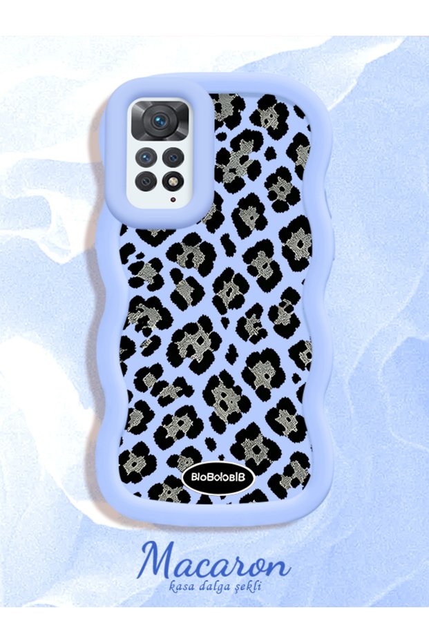 Redmi Note 11 Pro 4g Compatible Wavy Frame Leopard Print High Quality Silicone Phone Case
