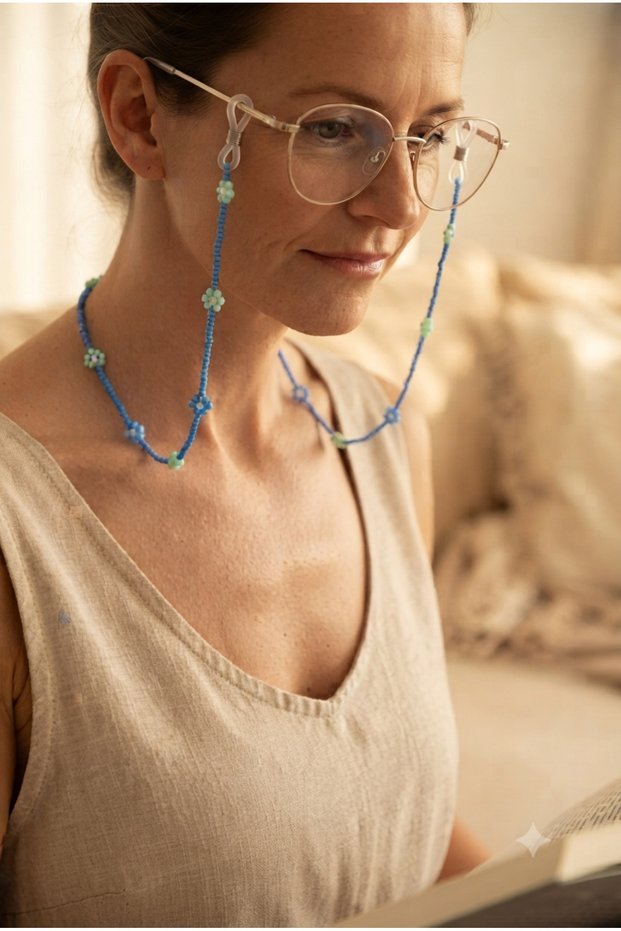Handmade Beaded Detailed Glasses Cord (75cm)