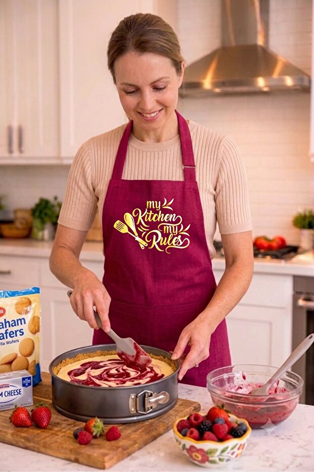 هدية للأم: مريلة مطبخ مطبوعة