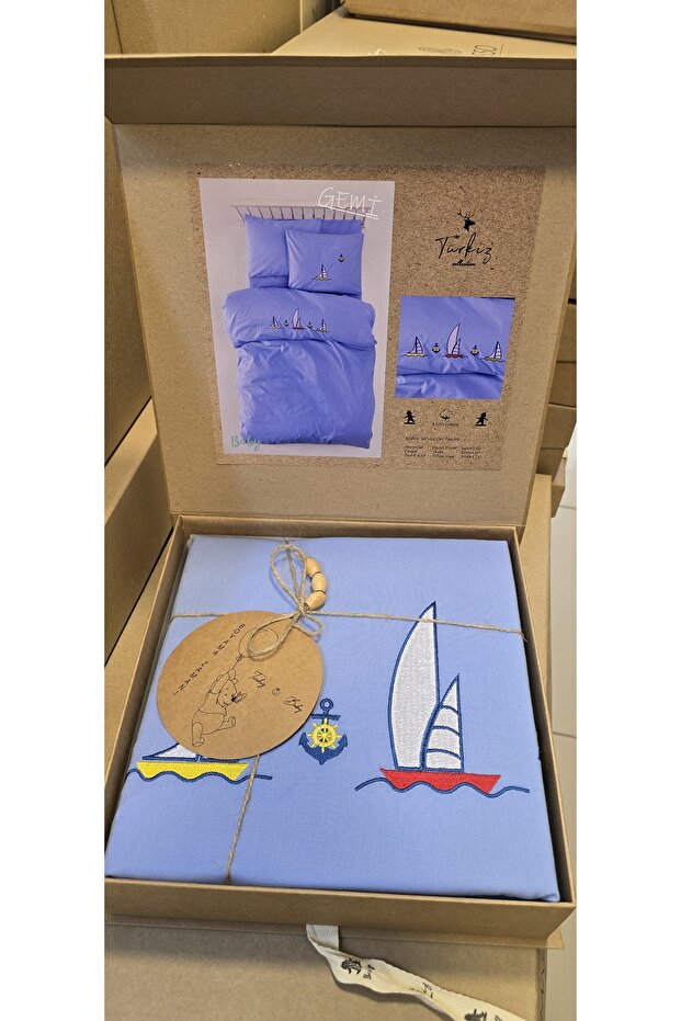 Yelken 100% Cotton Baby Duvet Cover Set
