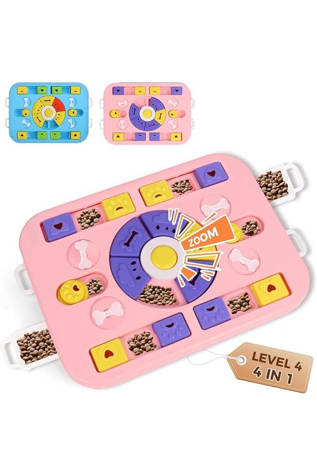 Smart dog educational toy with sound, 4 - in - 1 interactive intelligence training and cognitive toy, for large dogs, small dogs and cats, food...