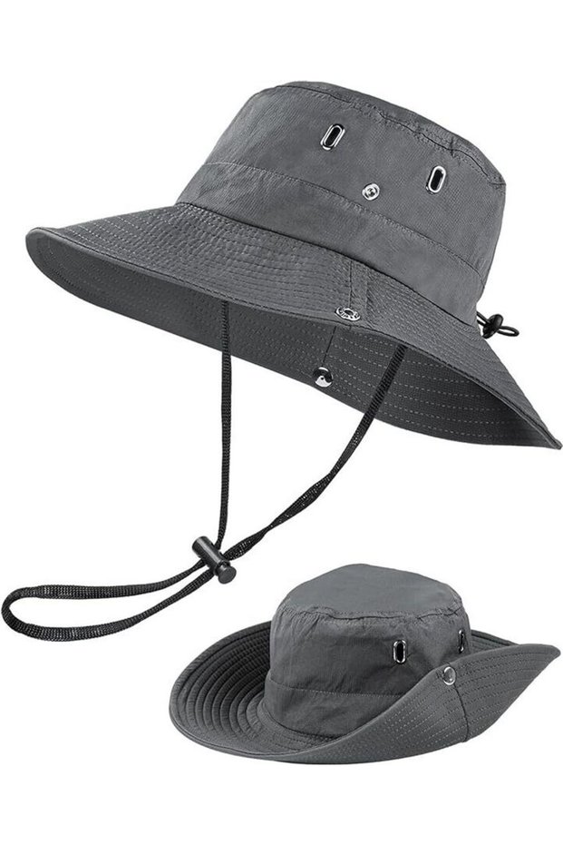 Unisex sun hat, jungle sun hat, wide-brimmed sun hat, UV protection, fishing hat, foldable, suitable for hunting, hiking and tropical climates.