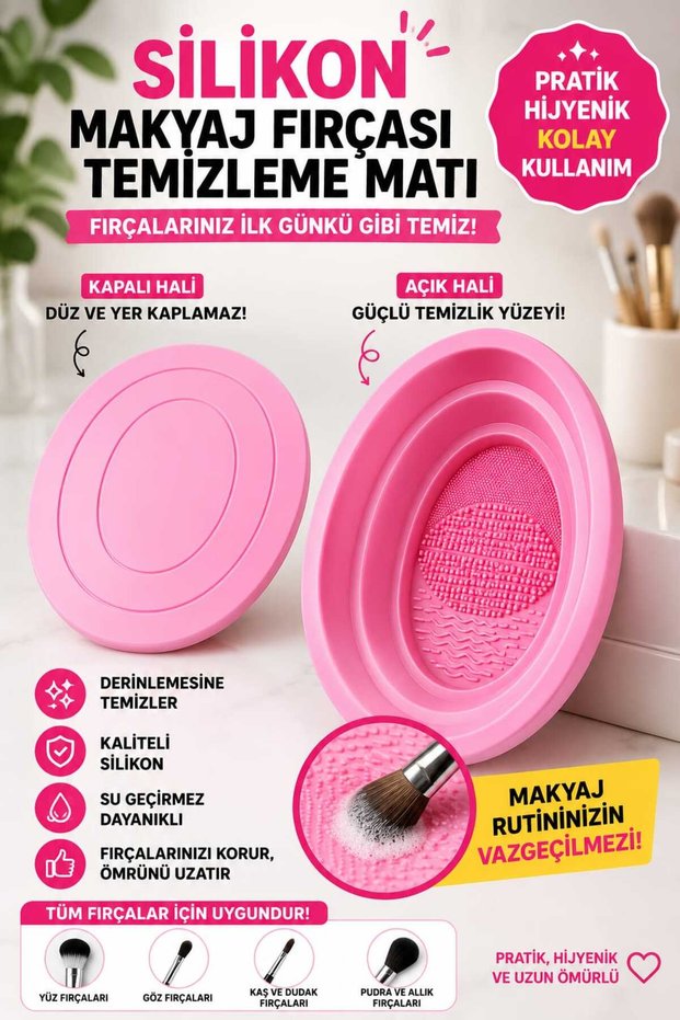 Silicone Makeup Brush Cleaning Mat | Brush Cleaning Pad | Deep Cleaning | Non-Slip and Flexible Silicone