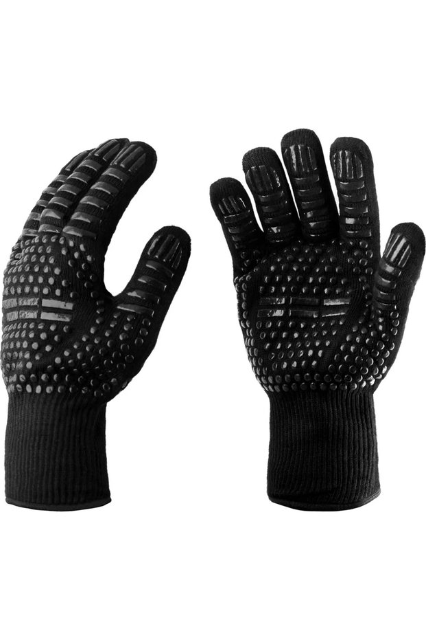 Grill gloves, heat resistant up to 800°C, oven gloves, cooking gloves, baking gloves, for grilling, cooking and baking.