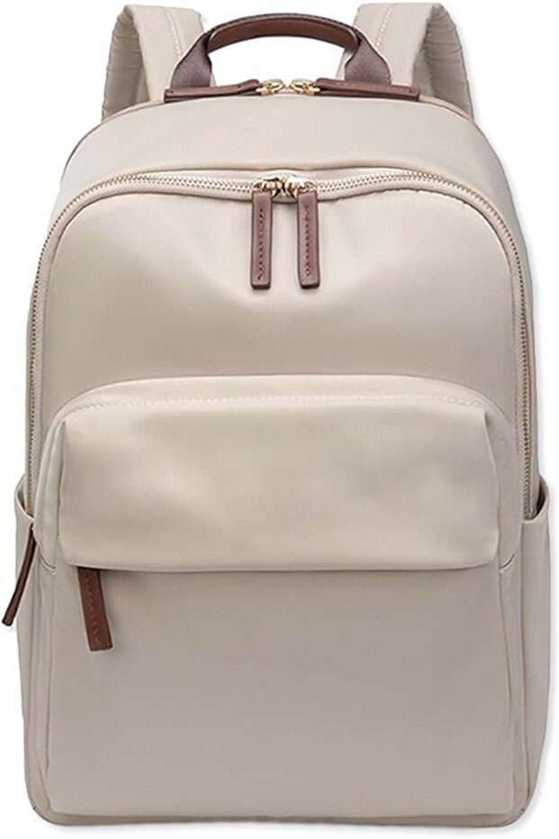 Women's Backpack - Laptop Backpack, Casual Daily Use, Work Travel, University Backpack, Wallet, Computer Backpack, Bag - Beige