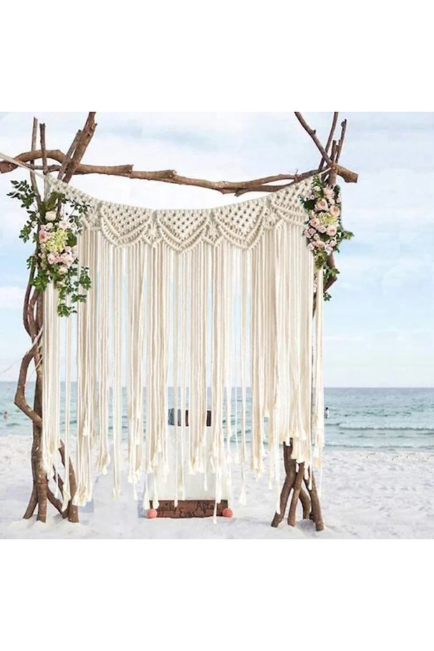 Hand-woven tapestry, cotton wall decoration, suitable for living room, bedroom, wedding party decoration.