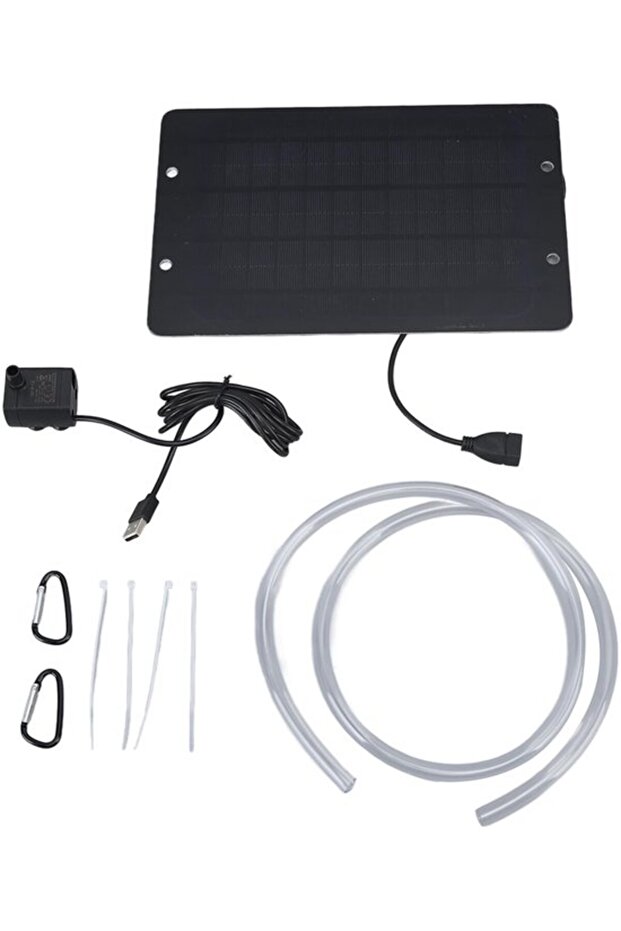 - Solar-Powered Solar Water Fountain - Bird Bath Fountain - Water Pump - USB Interface - 6V 10W - Suitable for Patio Garden