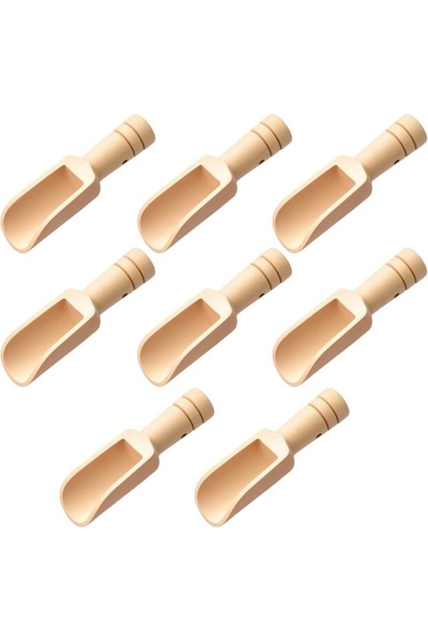 8 small wooden spoons 7.6×2.3cm for herbal tea and salt