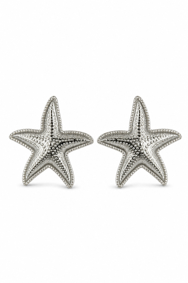 Stylish Gray Starfish Design Women's Bijouterie Earrings