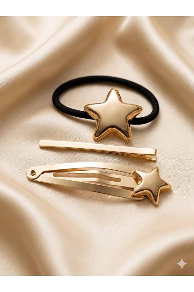 Minimalist Cosmic Shiny Gold Buckle Set