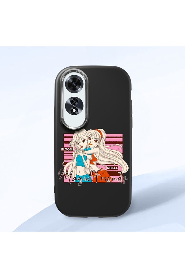Oppo A60 Compatible Shock-Absorbing Camera Protected Black Silicone Case