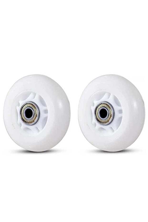 White Scooter Replacement Wheels, Smooth-Rolling, Durable, High-Performance Bearings for Kids